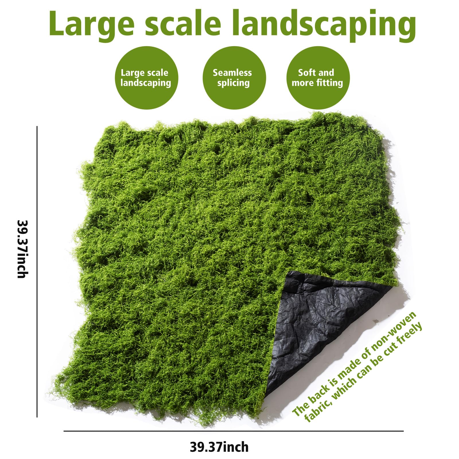 Easy-care Huamanyuancraft moss mat with wipe-clean maintenance for indoors.