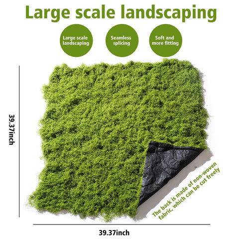 Huamanyuancraft easy-clean moss mat, wipe to refresh color and texture.