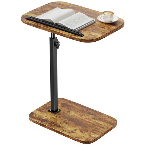 HUANUO adjustable TV tray fold-down design saves space beside sofa or bed
