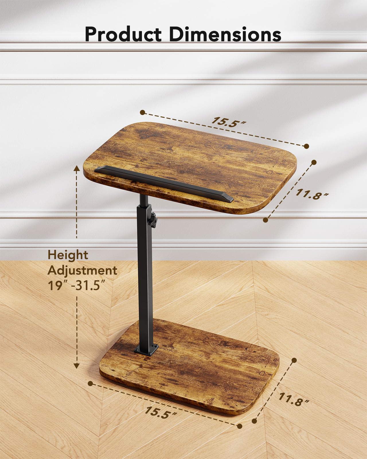 HUANUO TV tray for living room supports meals, laptop work, and casual reading