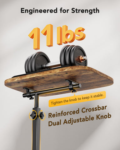 HUANUO adjustable TV tray tilt at 90 degrees ideal for ergonomic laptop viewing