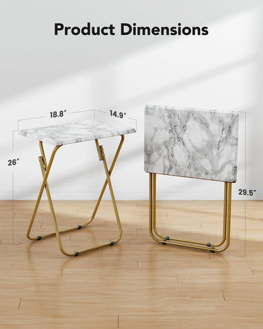 HUANUO marble tabletop measures 18.8 by 14.9 inches for ample space