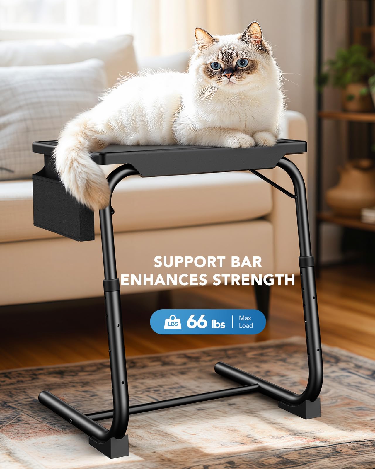 HUANUO TV Tray folded design saves space and stores easily.