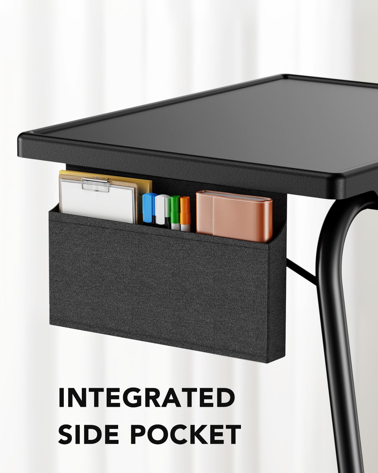 HUANUO TV Tray steel frame supports up to 66 pounds for stability.