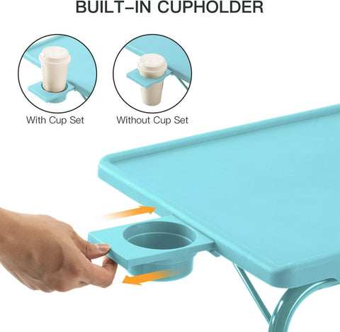 HUANUO tray table tilt angle feature for neck-friendly viewing