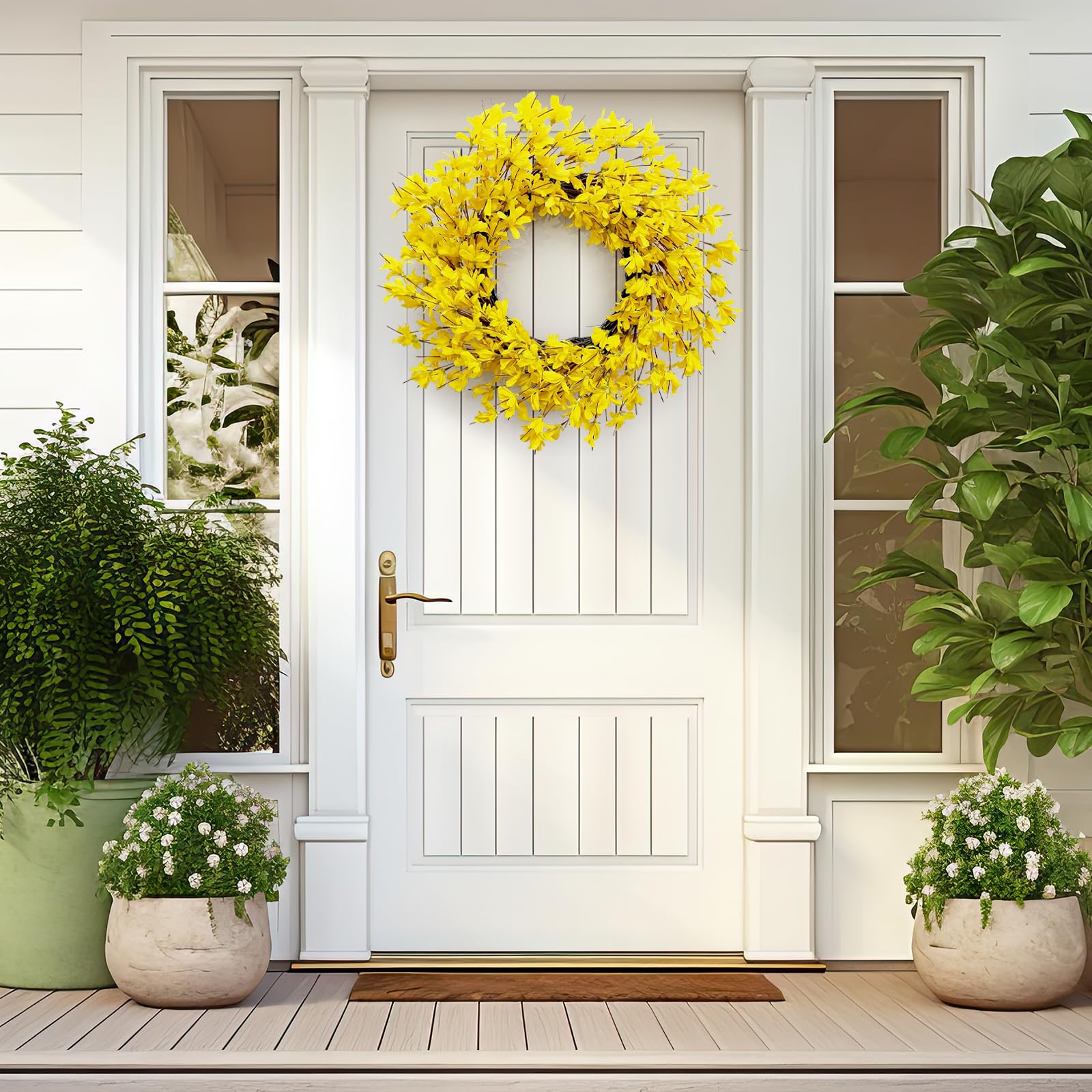 Huashen wreath ships in a sturdy kraft box for safe storage.