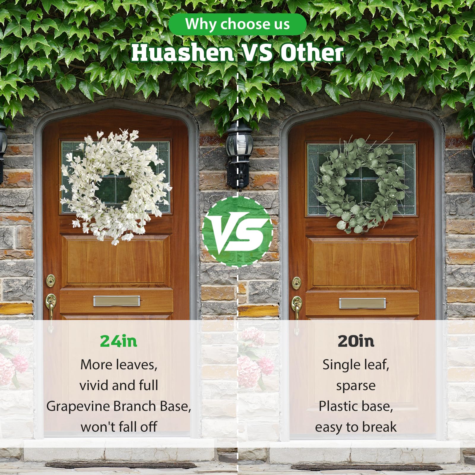 Huashen Wreath comes in sturdy kraft box for secure shipping and storage.