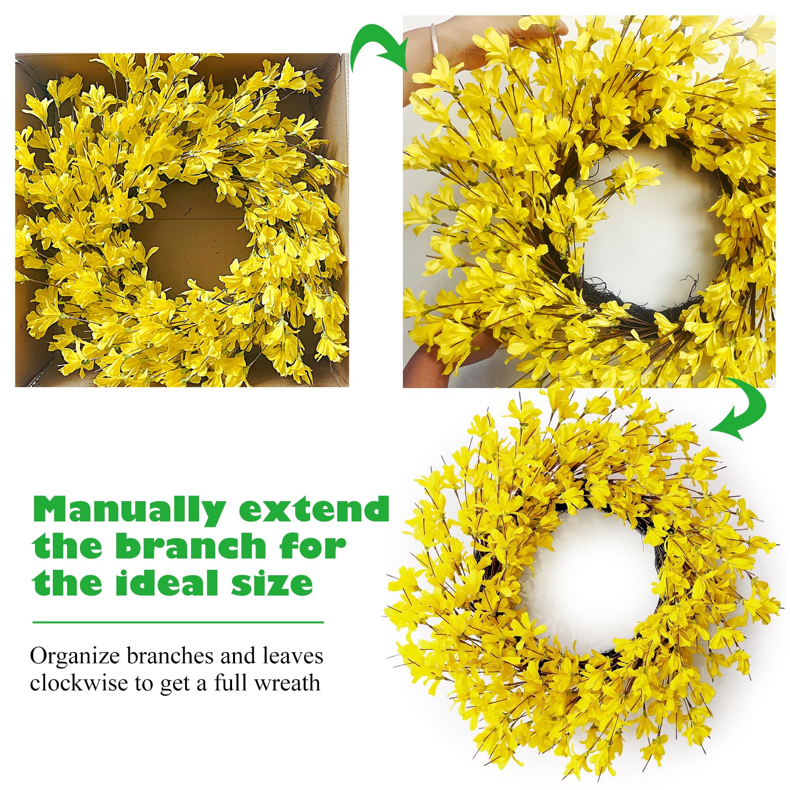 Huashen spring wreath decorates walls for festive seasonal ambiance.