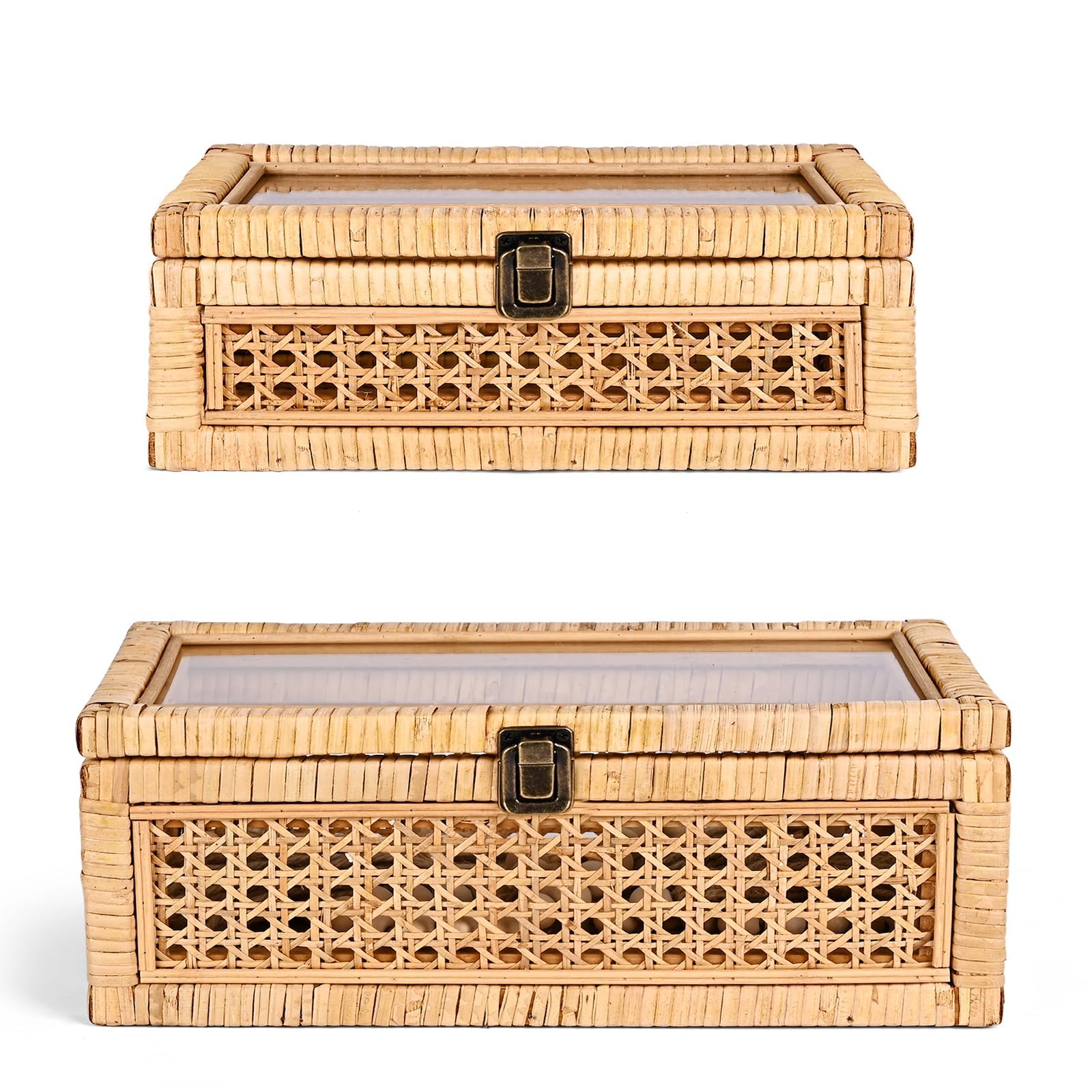 HUAXIN CRAFT H rattan box set with lid in large size for stylish storage