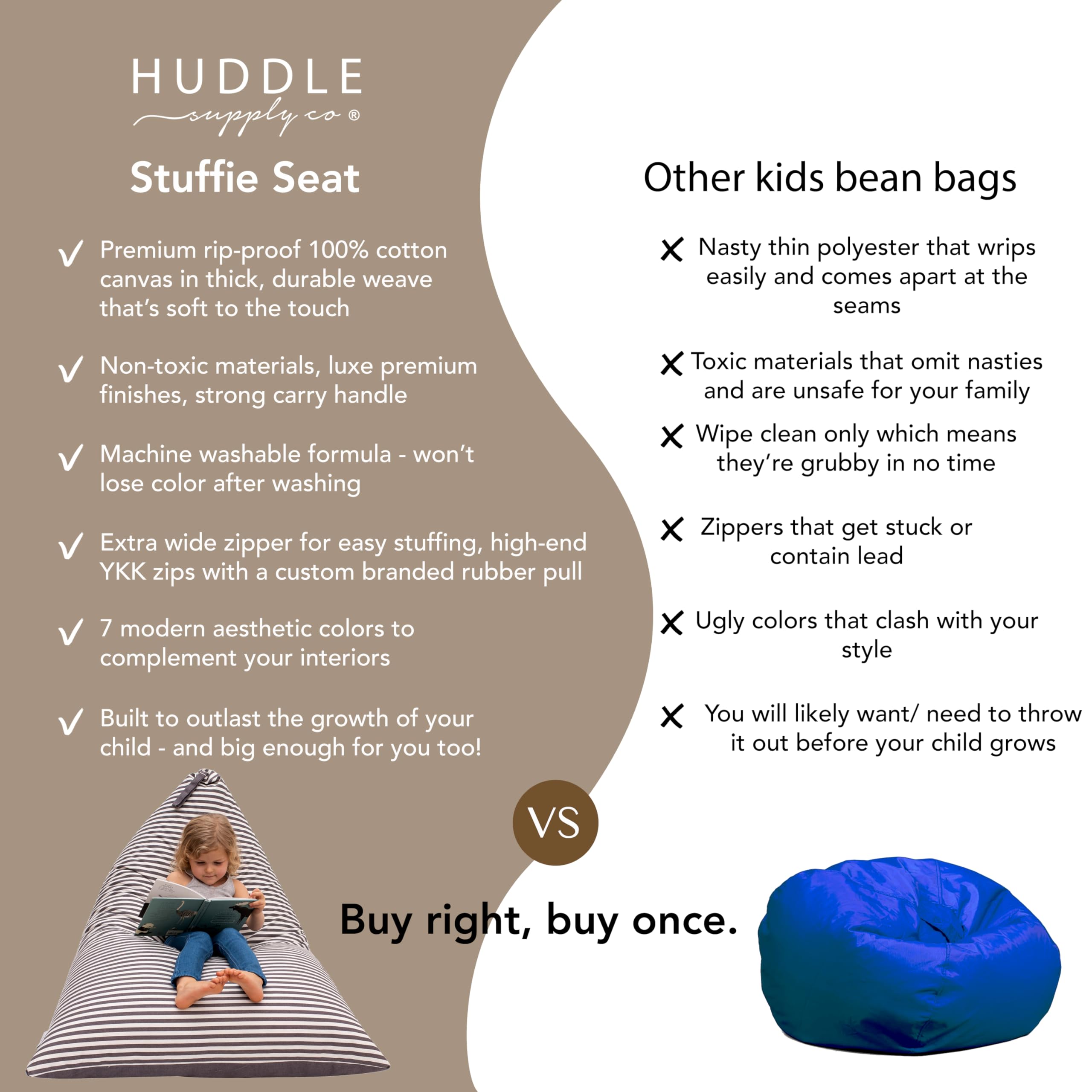 Huddle Stuffie Seat jumbo storage capacity image emphasizes fit for many toys.