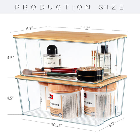 Hudgan food-grade PET bins ideal for pantry organization and bread box use.