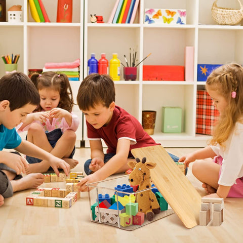 Hudgan stackable storage containers suitable for medicine cabinets and craft rooms.