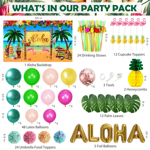 HUFAND ALOHA backdrop sets beach vibe for photos and décor