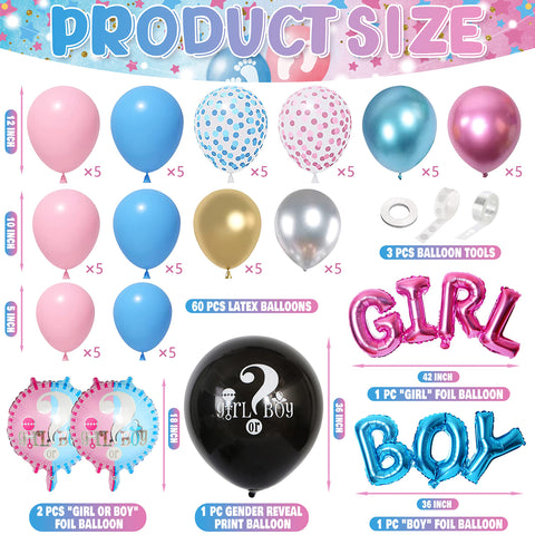 HUFAND aluminum foil boy girl balloons add shiny photo-friendly accents
