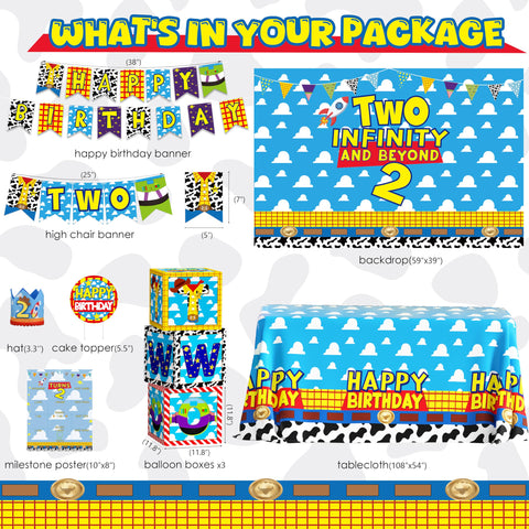 HUFAND Toy theme banner backdrop adds color to indoor party spaces