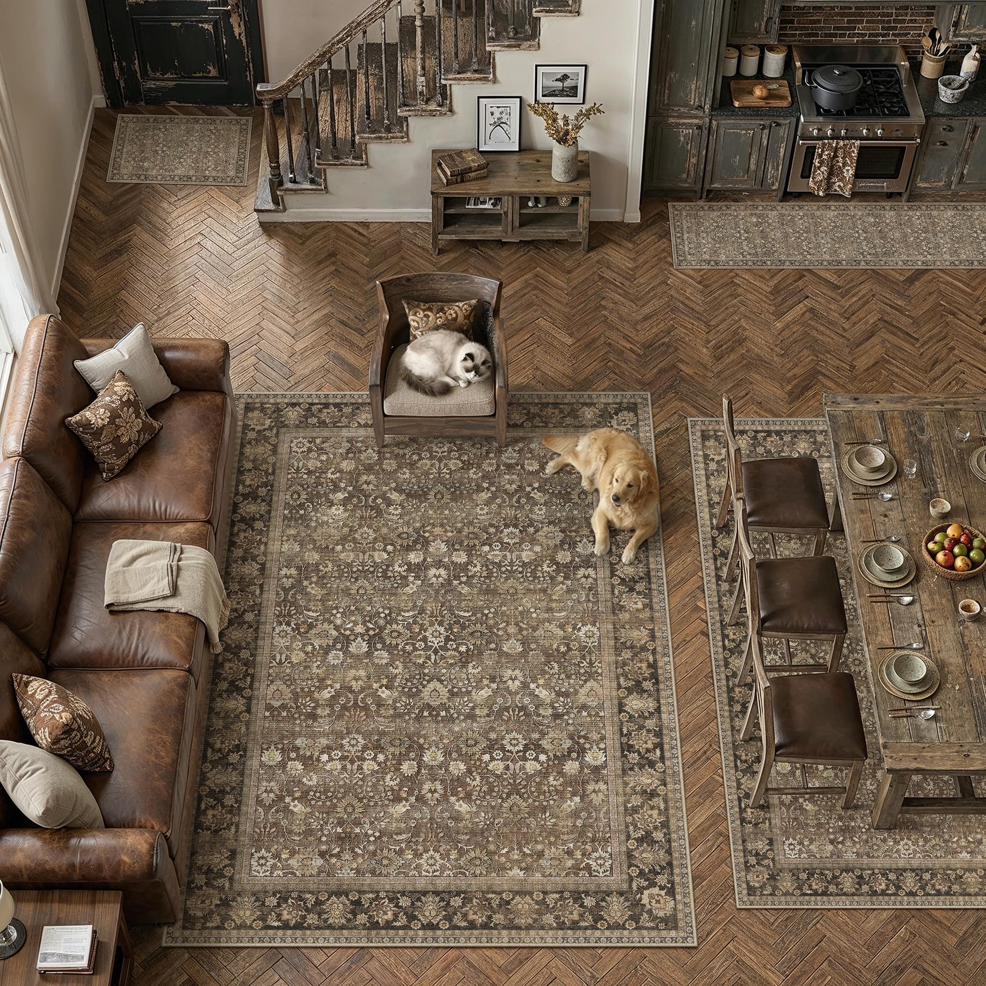 HUGEAR foldable large rug for easy transport and storage.