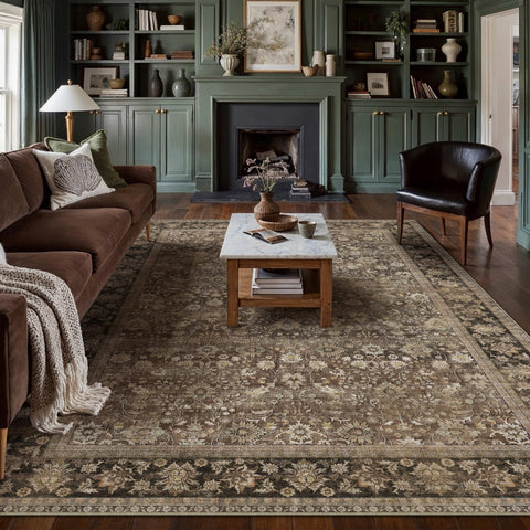 HUGEAR machine-washable rug simplifies cleaning after spills.