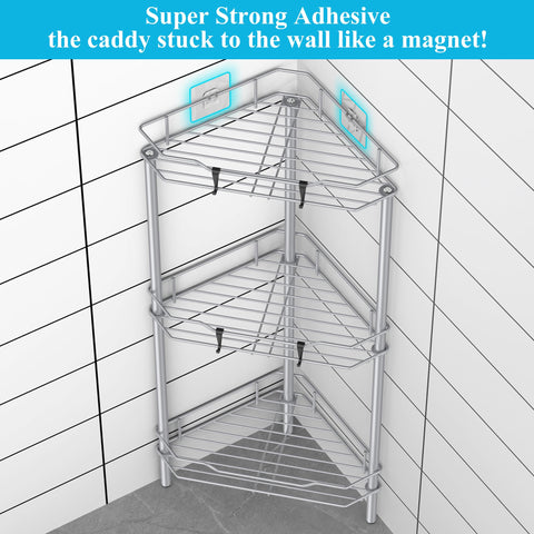 HuggieGems 3-tier design maximizes bathroom shelf space and organization.