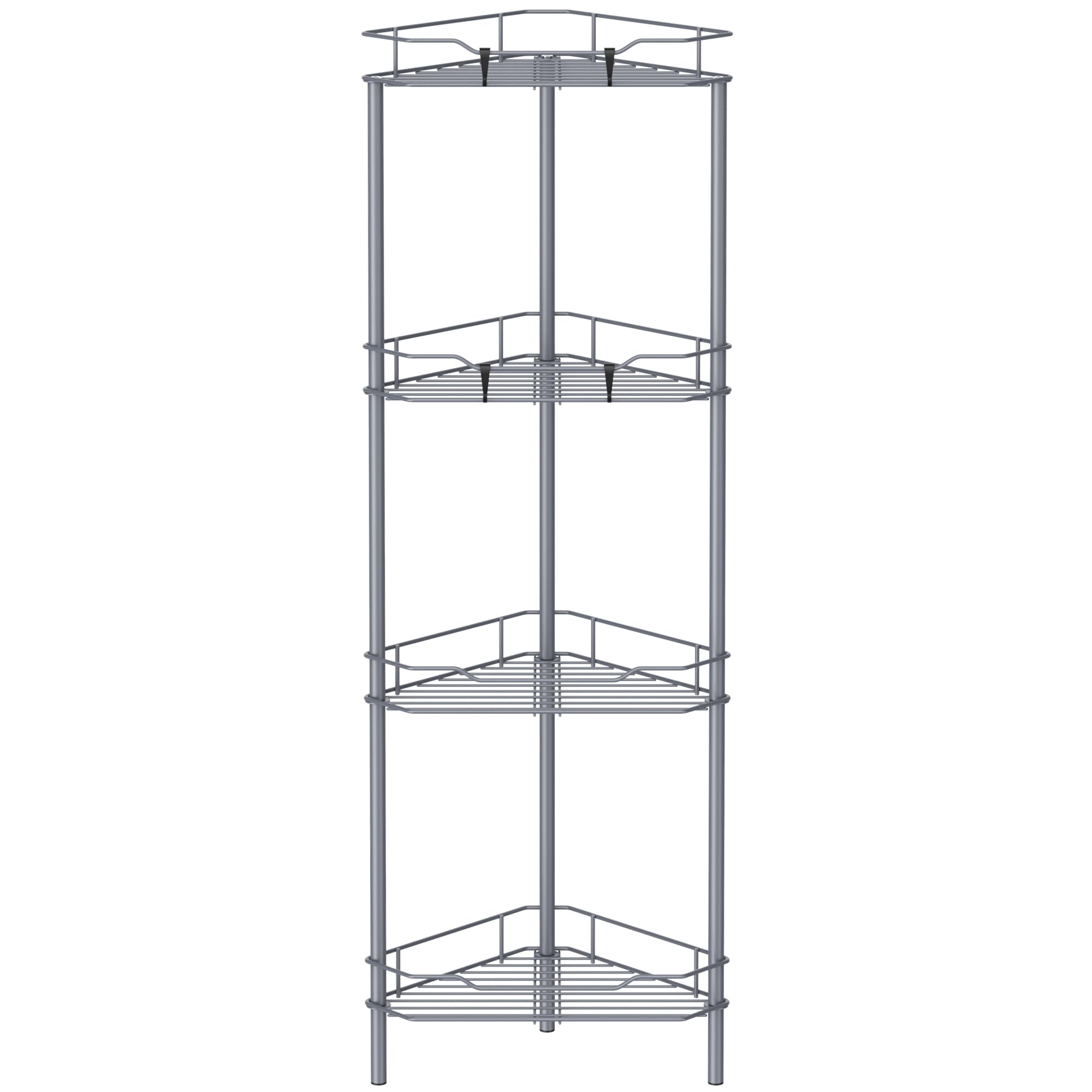 HuggieGems 4-tier corner shower caddy with ample storage for toiletries
