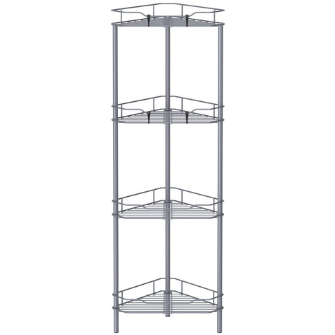 HuggieGems 4-tier corner shower caddy with ample storage for toiletries