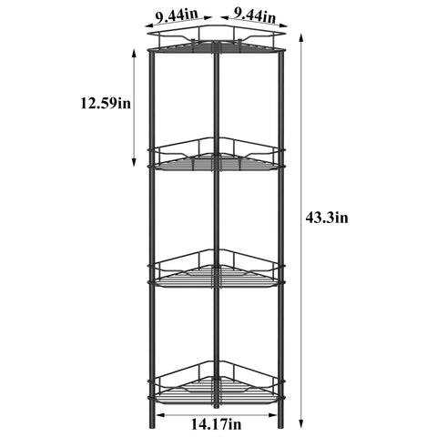 HuggieGems black shower caddy stand adds sleek organization to any bathroom.