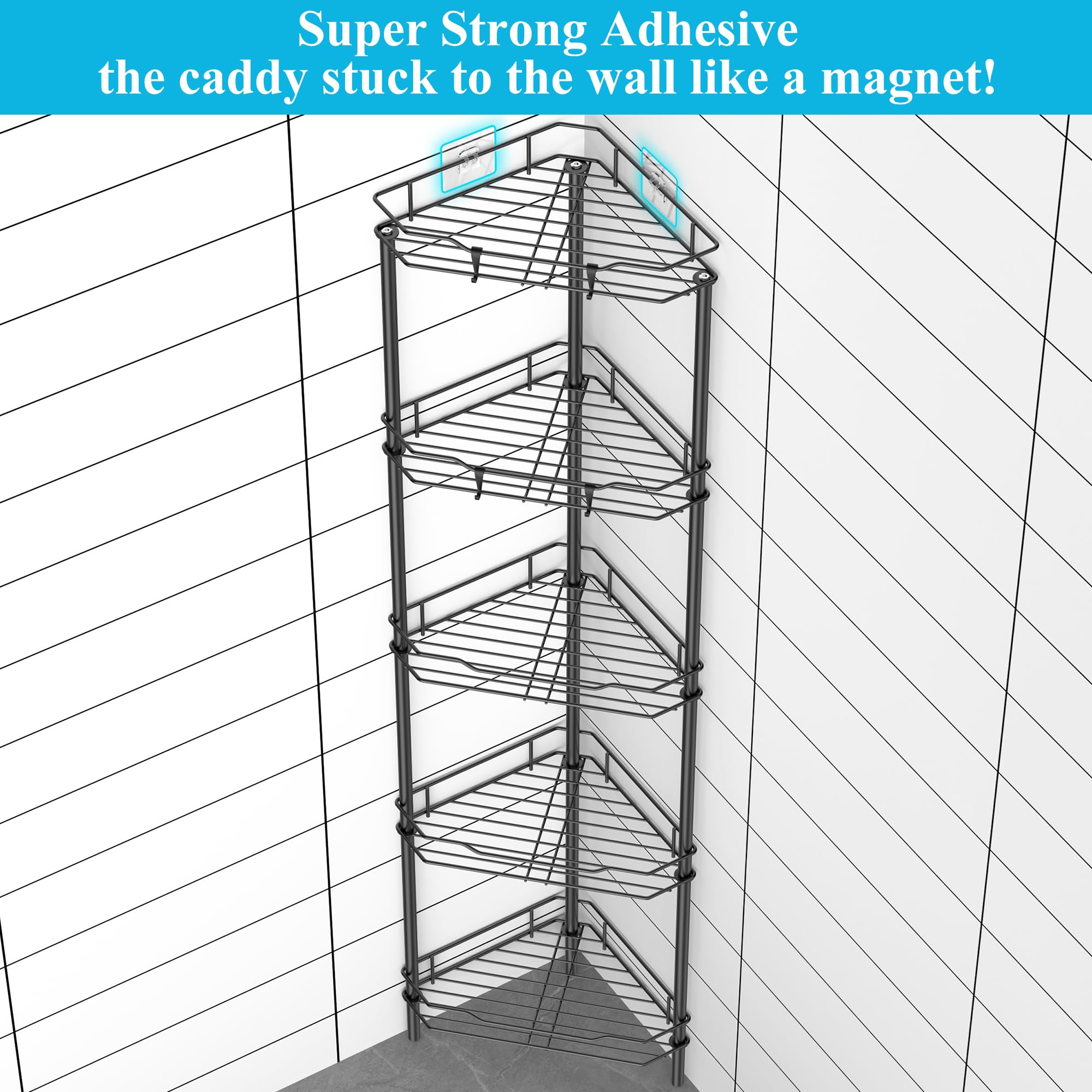 HuggieGems rustproof bathroom shelves keep moisture at bay for longer use.