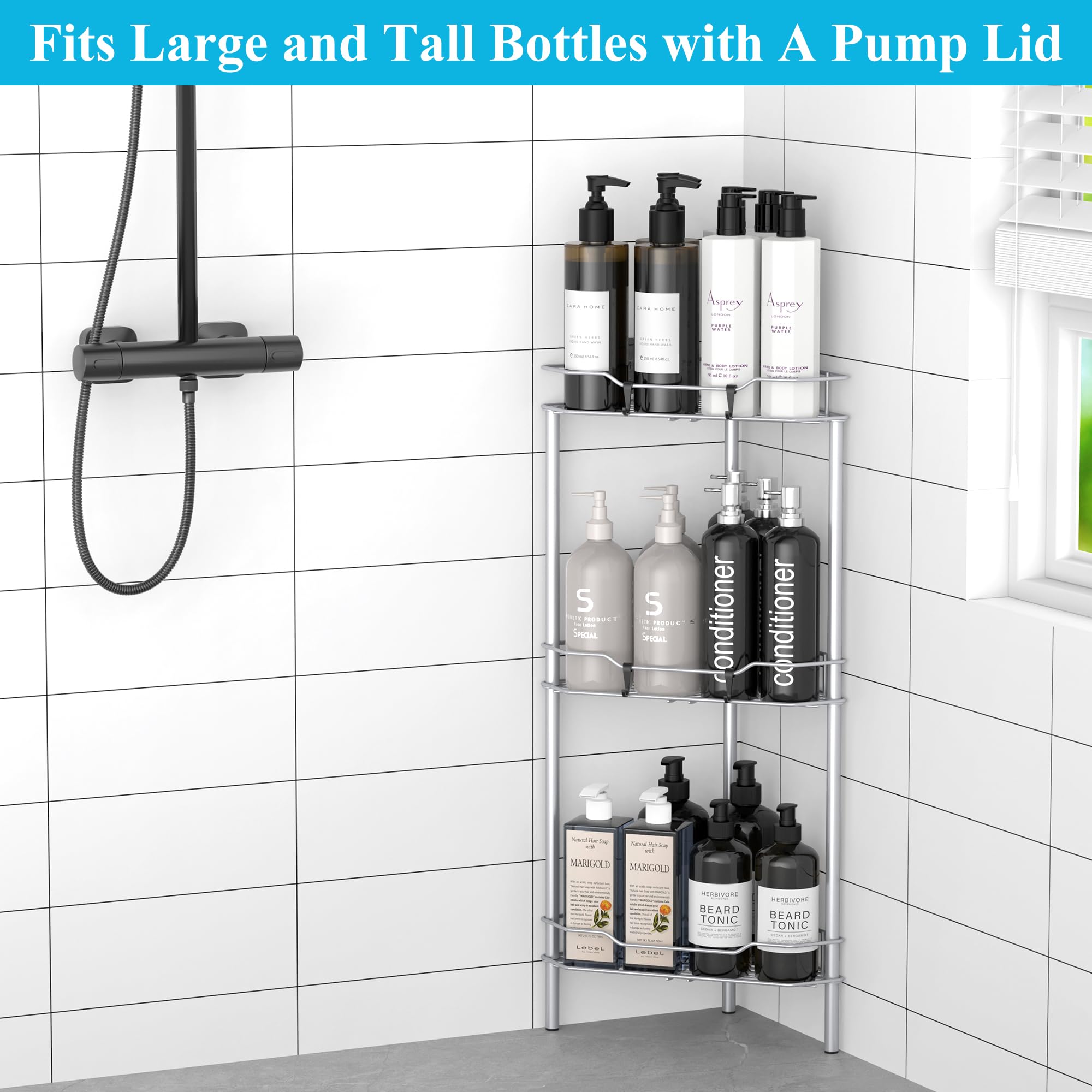 HuggieGems rustproof material ensures long-lasting bathroom storage.