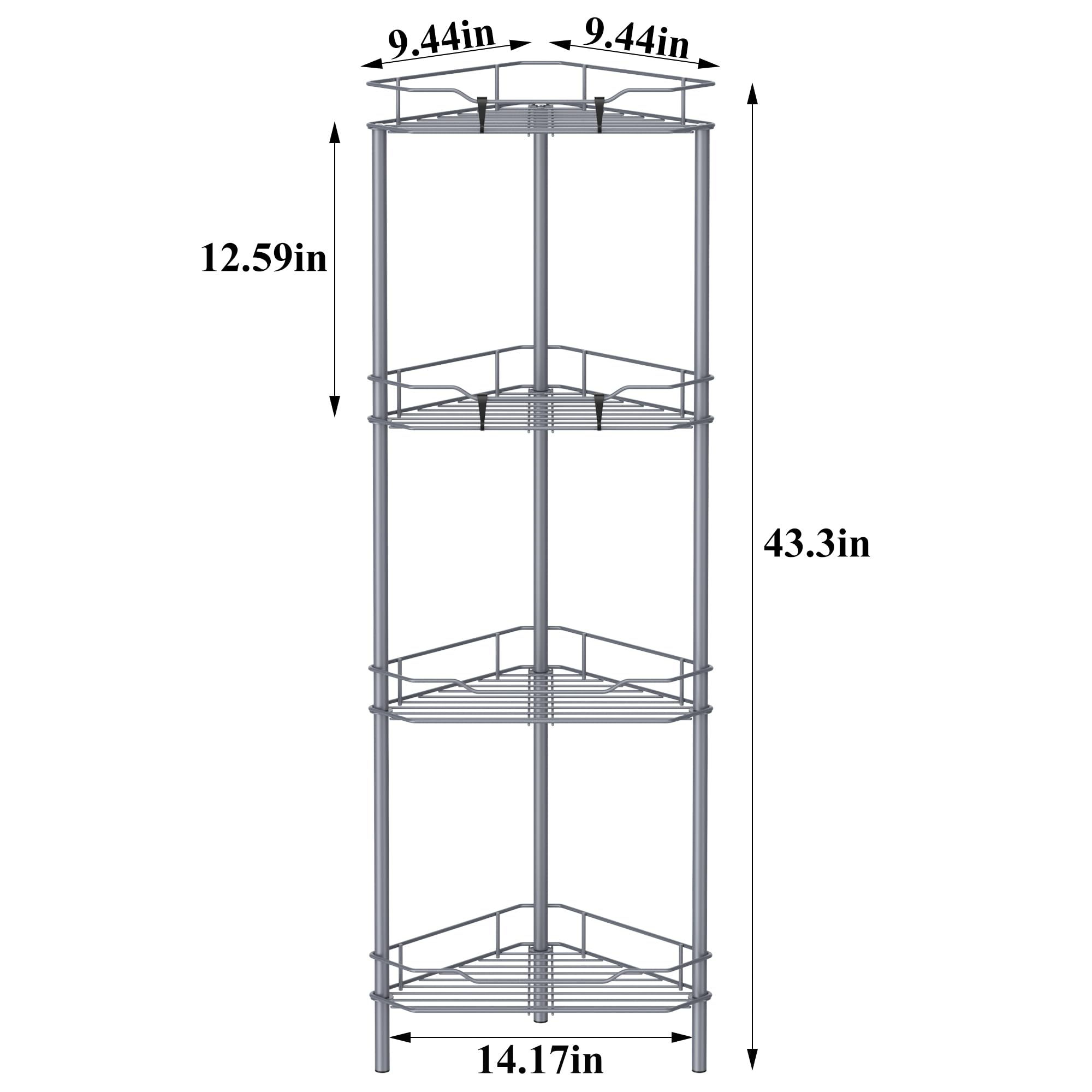 HuggieGems rustproof material ensures long-lasting bathroom organization