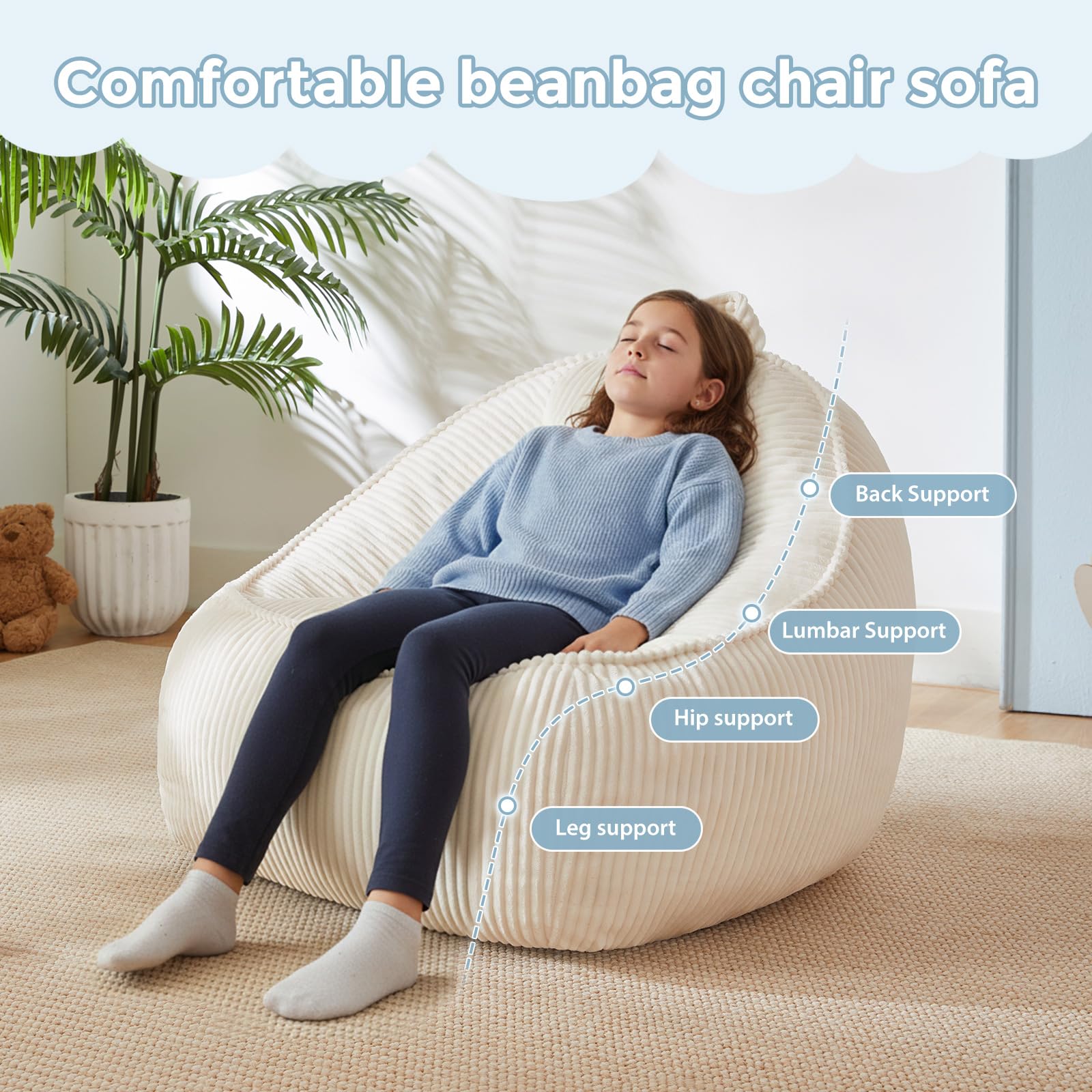 HUGHEAVEN soft faux fur cover adds plush comfort