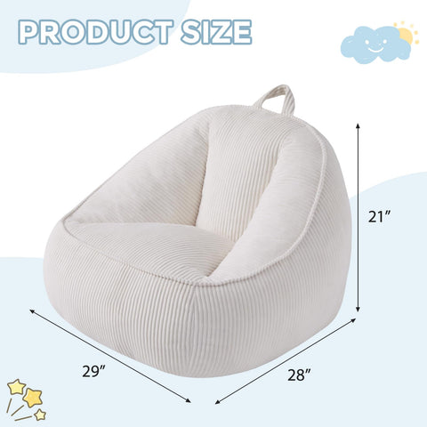 HUGHEAVEN toddler bean bag chair close-up fabric texture