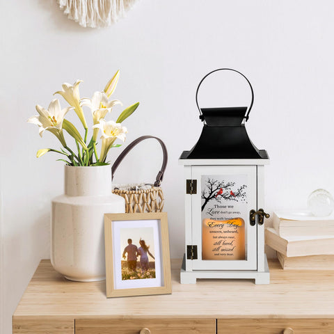 HugMemories memorial lantern glass sides illuminate softly