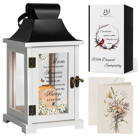 HugMemories memorial lantern mom remembrance with warm glow.