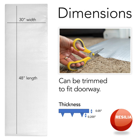 HugsandTails protector shields carpets from claws and spills at doorways.