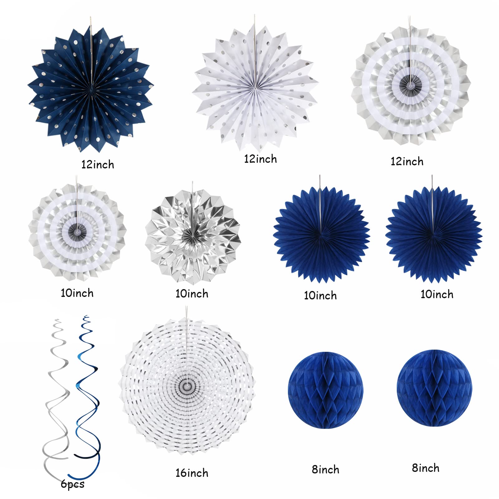 Hugtmr tassel garland in navy, white, silver elevates festive ambiance.