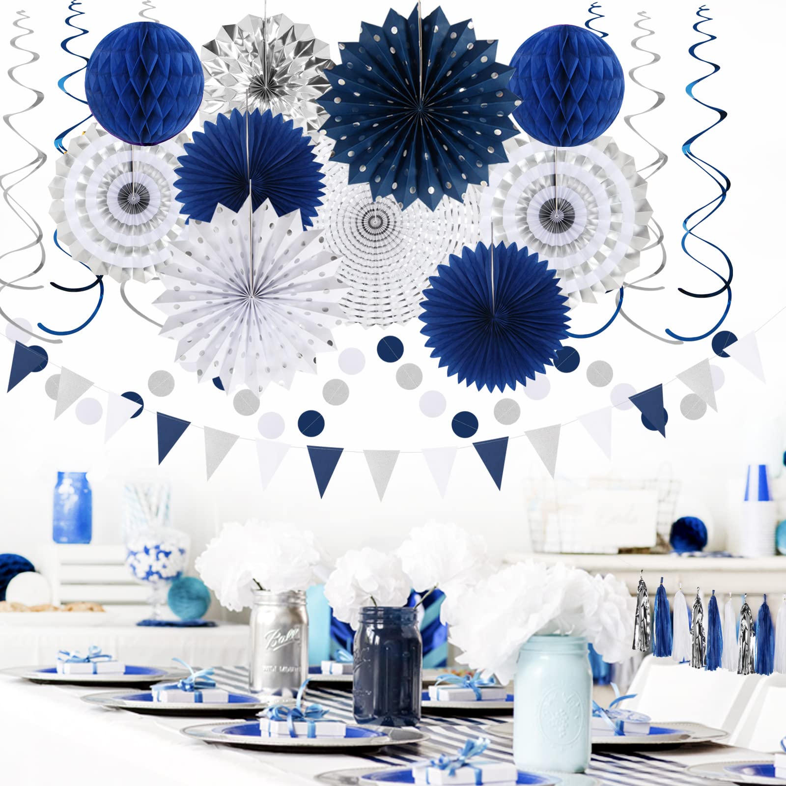 Hugtmr twelve-inch paper lantern fan offers bold vertical accents.