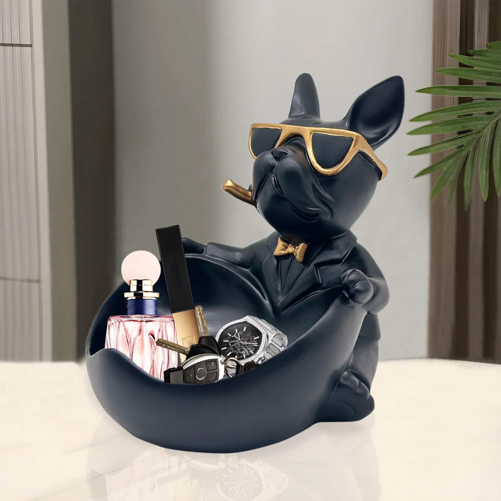 Huhote bulldog desk ornament brings warm, friendly vibe to living spaces