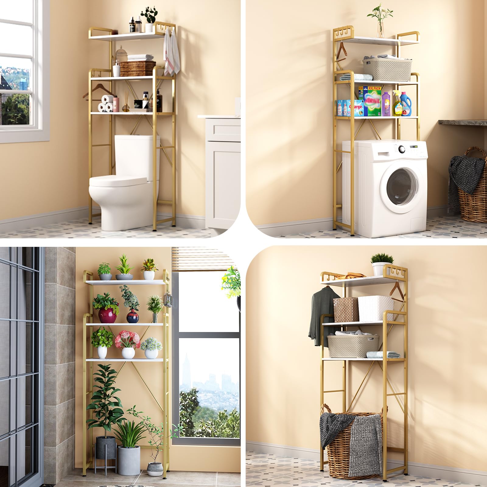 Huhote white-gold finish coordinates with fixtures.