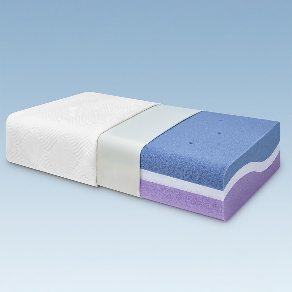 Huhu Sleep Firm Pro Cube Pillow side view showing neck alignment for side sleepers