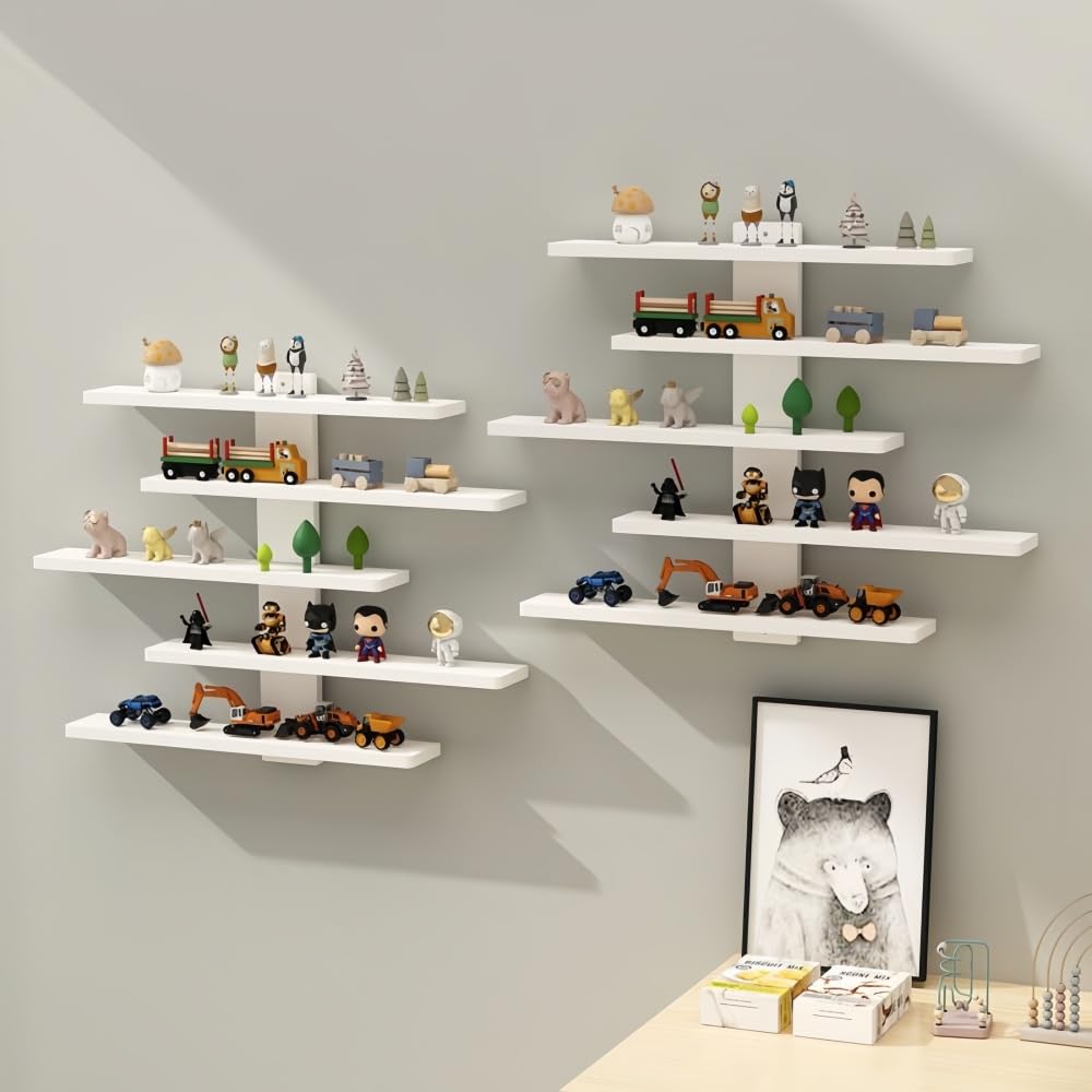 HUHUJIA succulent display on wall shelf for compact plant arrangement