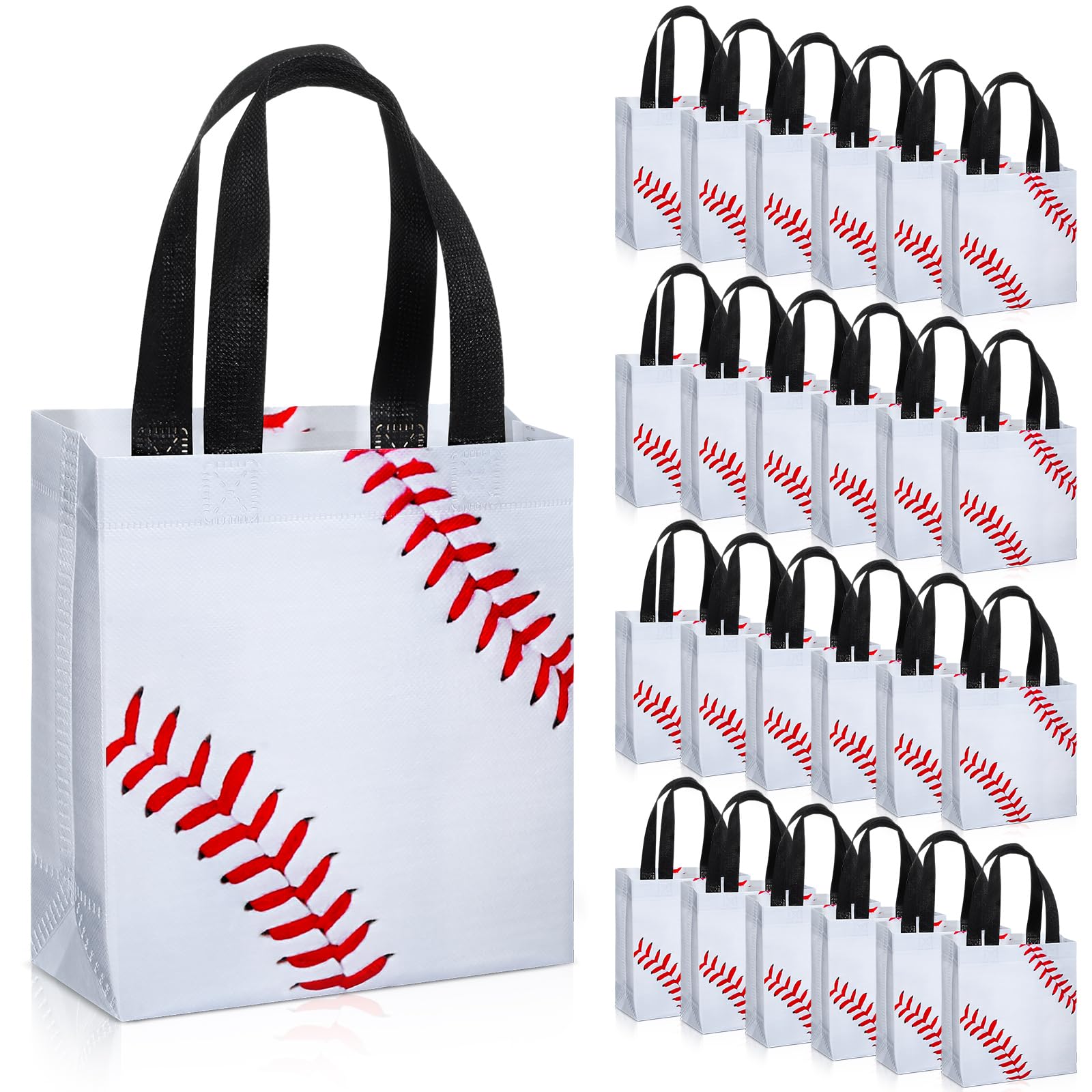 Huhumy baseball goodie bags with handles for durable, reusable party favors.