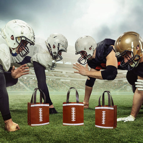 Huhumy football bag size visual demonstrates compact yet roomy capacity.