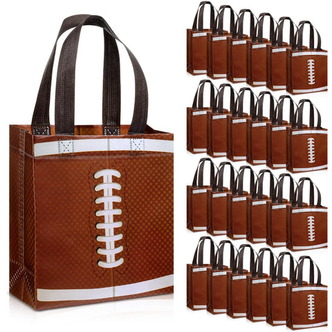 Huhumy football party bags 24-pack for festive treats and quick gift organization.