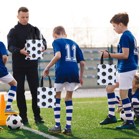 Huhumy non-woven soccer bag with handles, durable and reusable gift option.