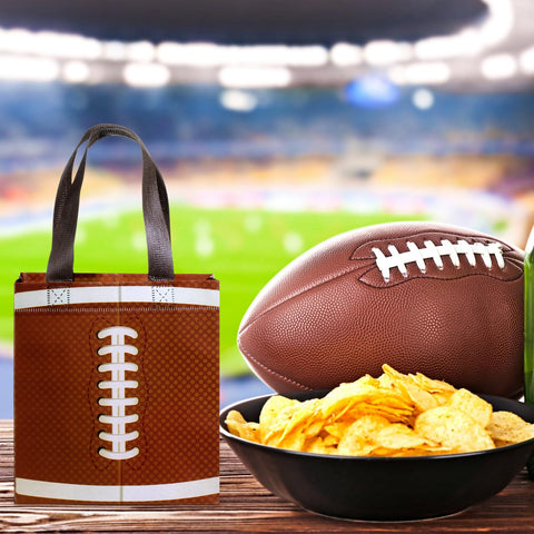 Huhumy party decoration idea with reusable gift bags at sports event.