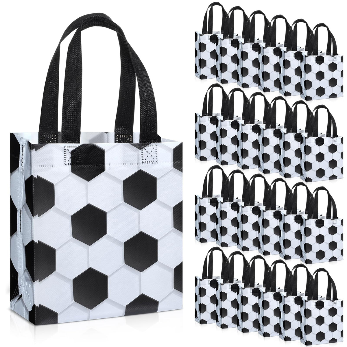 Huhumy soccer goodie bag with handles, ideal for party favors and event decor.