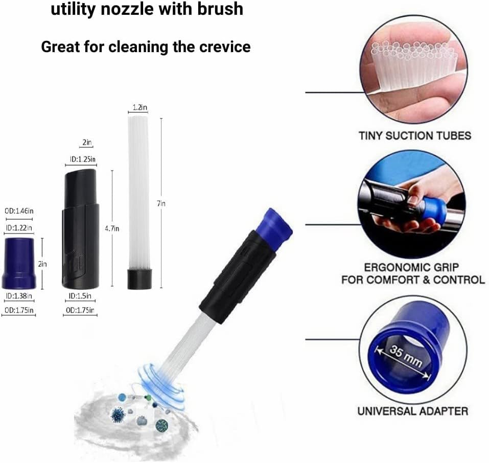 HUIAWAY 2-in-1 crevice tool reaches narrow gaps and vents efficiently.