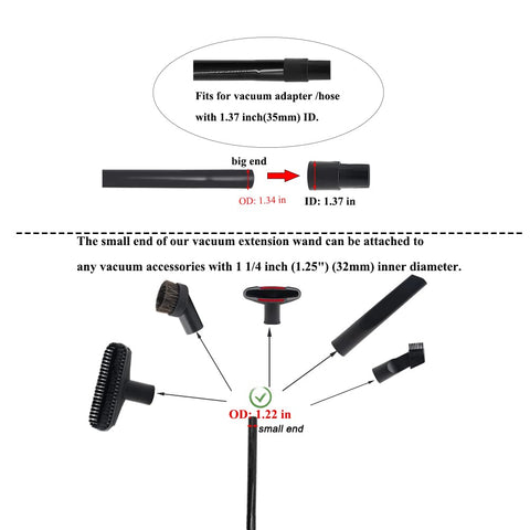 HUIAWAY extension wand reaches high ceilings and under furniture for thorough cleaning.