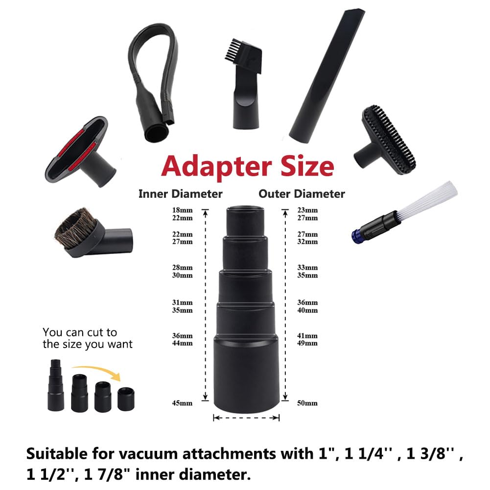 HUIAWAY vacuum adapters four-piece set expands compatibility across most vacuums.