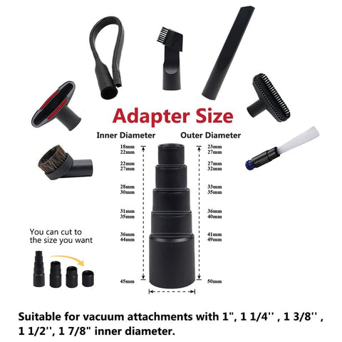 HUIAWAY vacuum adapters four-piece set expands compatibility across most vacuums.