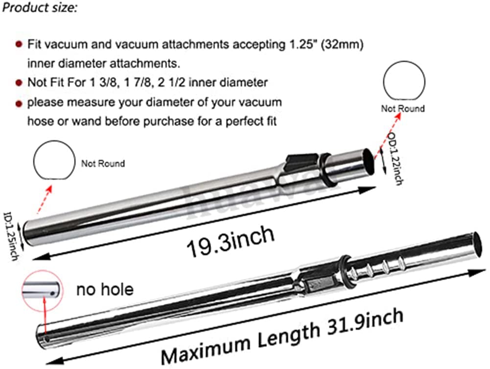 Huiaway wand extended to 31.9 inches for hard to reach cleaning